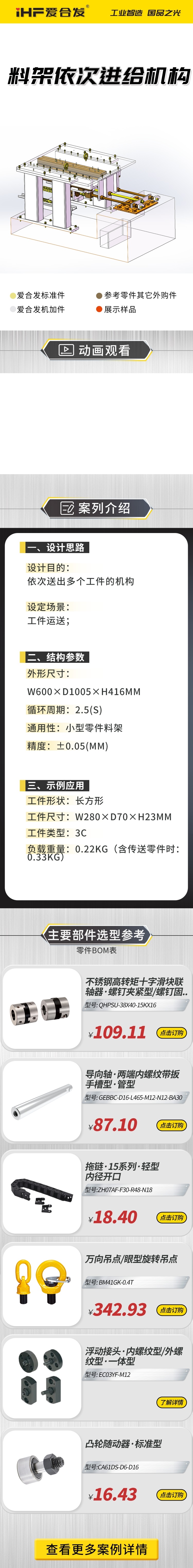 愛合發(fā)案例剖析：料雜架依次進給機構(gòu)！
